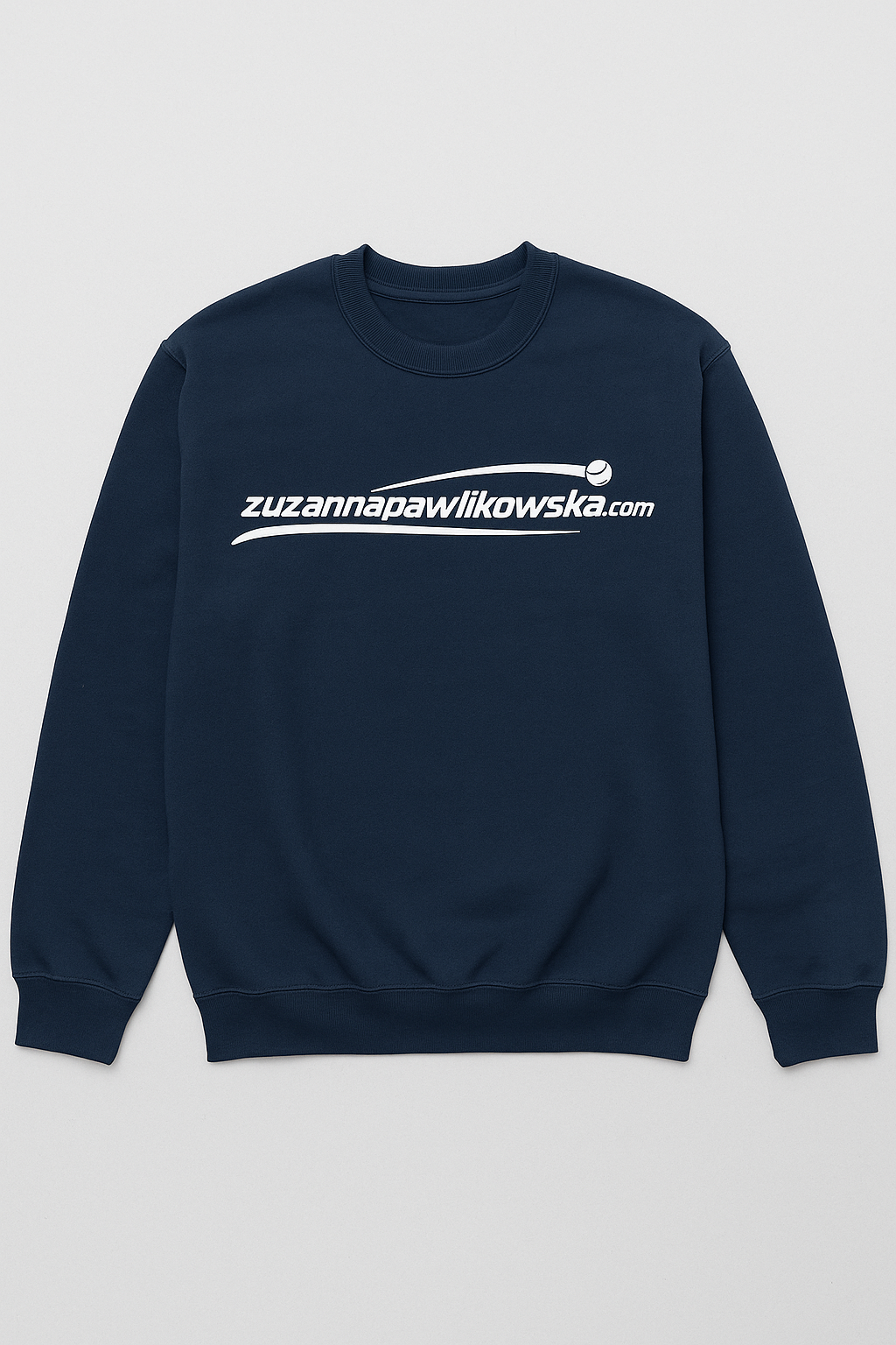 Bluza crewneck — granatowa z białym logo