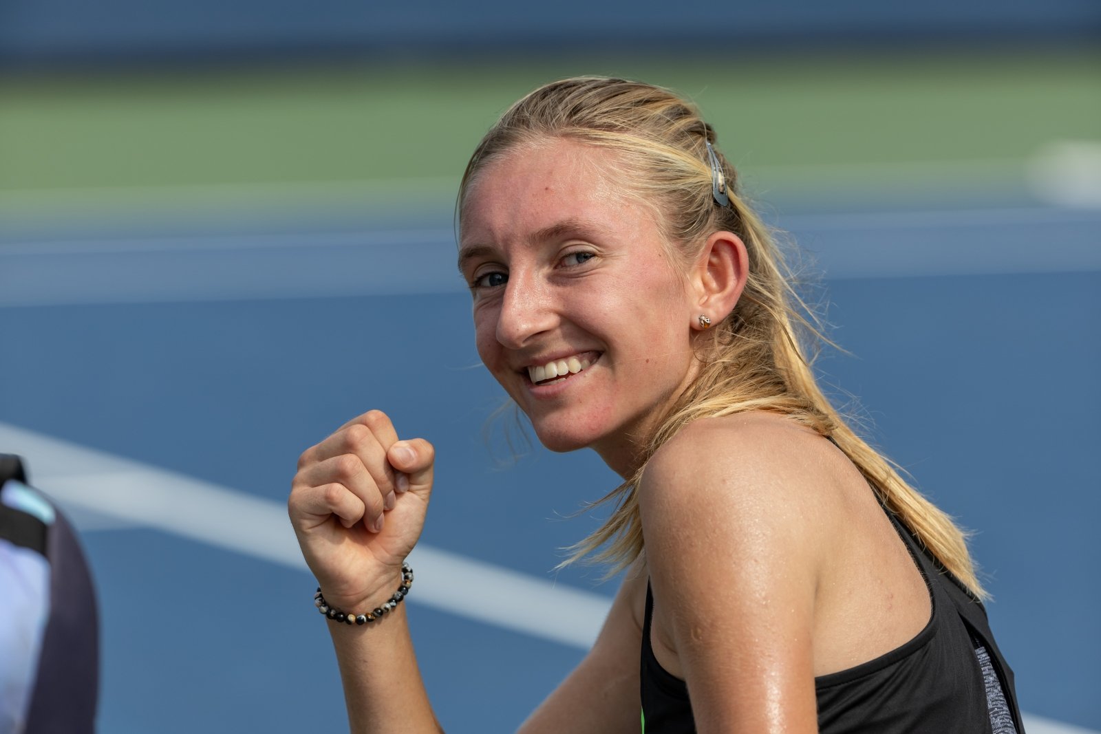 Zuzanna Pawlikowska po wygranej, US Open
